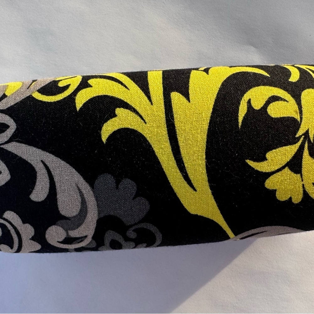 Vera Bradley Black and Yellow Patterned Sunglasses Case/ Brand New